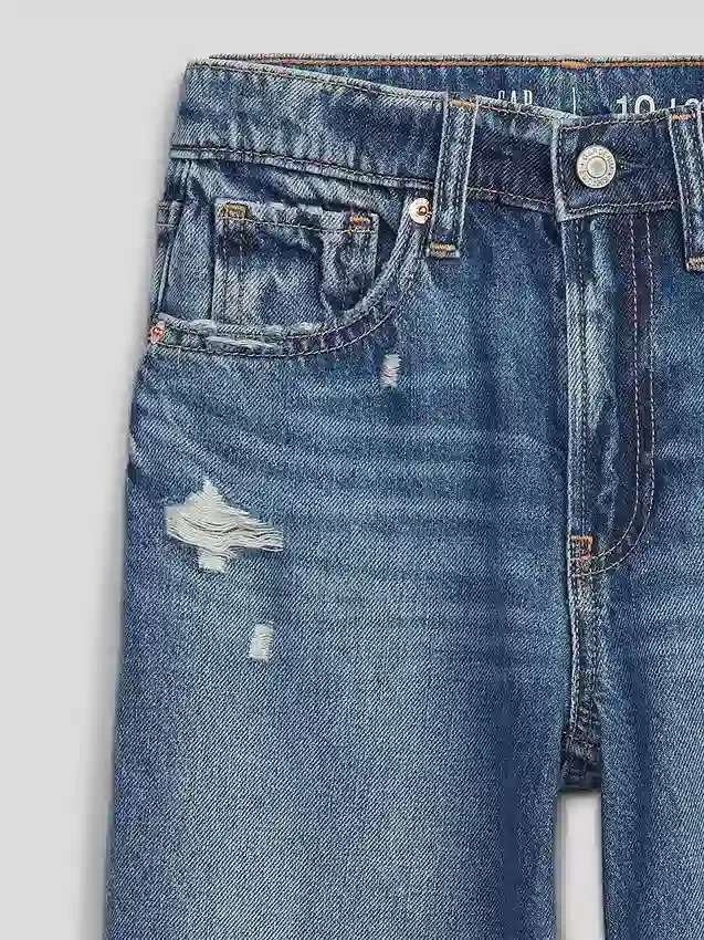 Vaqueros de corte ancho y talle bajo para niños