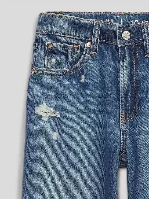 Vaqueros de corte ancho y talle bajo para niños