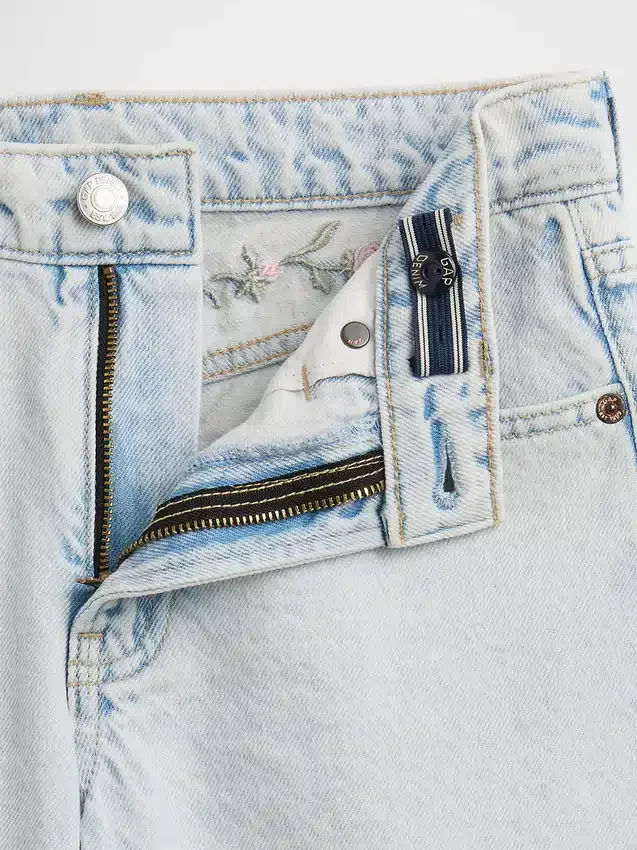 Vaqueros de corte ancho y talle bajo para niños