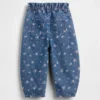 Vaqueros de estampado floral y diseño de herradura para bebés y niños
