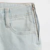 Vaqueros de mezclilla para niños de talle bajo, con cordones y corte acampanado holgado