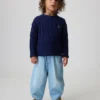 Vaqueros de mezclilla tipo «barrel» sin broches para bebés y niños pequeños