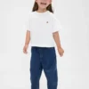 Vaqueros de mezclilla tipo «barrel» sin broches para bebés y niños pequeños