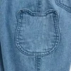Vaqueros de mezclilla tipo barril con bolsillos y diseño de oso Brannan para bebés y niños pequeños