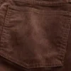Vaqueros de pana de talle alto estilo años 90, corte recto y ajustado