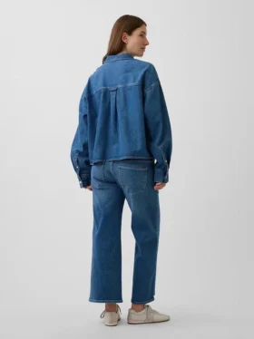 Vaqueros de premamá de corte ancho con panel completo