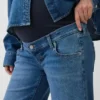 Vaqueros de premamá de corte ancho con panel completo