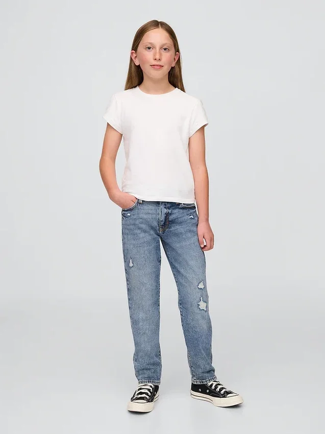 Vaqueros de talle medio estilo «girlfriend» para niñas