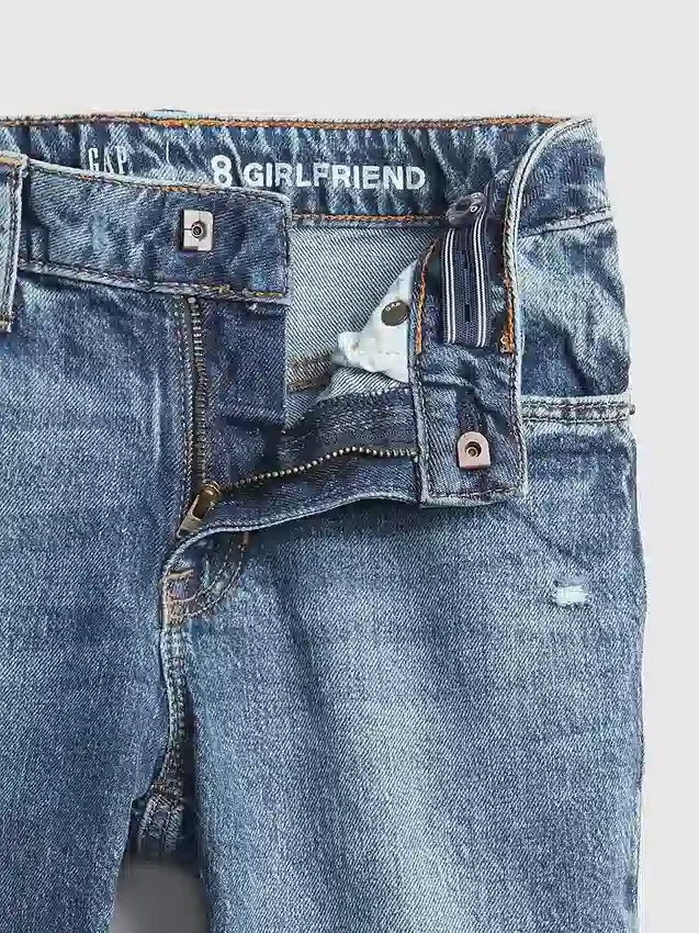 Vaqueros de talle medio estilo «girlfriend» para niñas