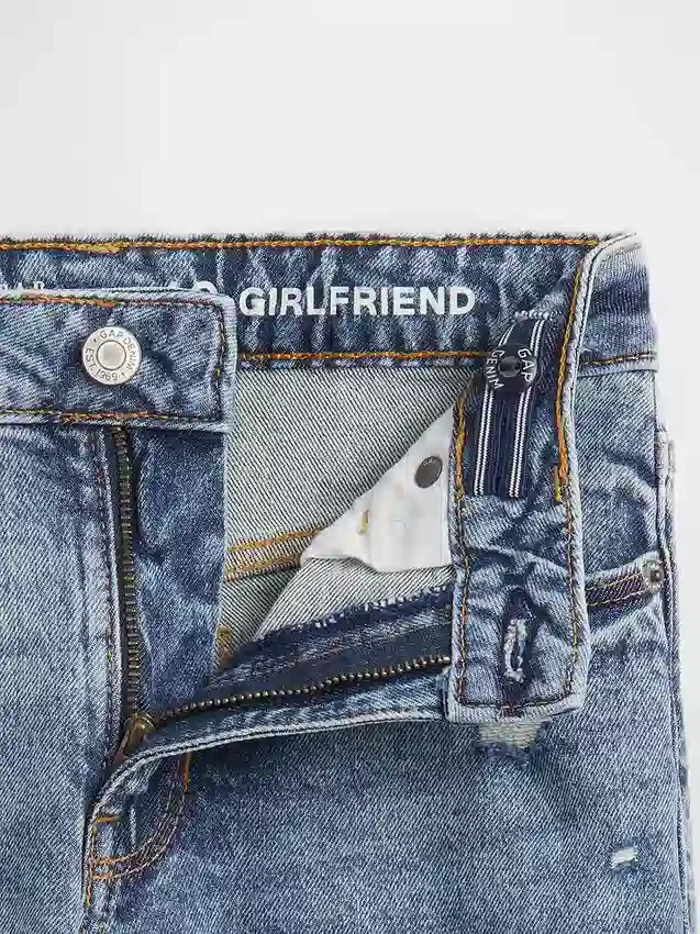 Vaqueros de talle medio estilo «girlfriend» para niñas