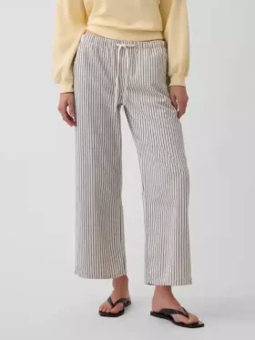 Vaqueros de tiro bajo, estilo años 90, holgados, cortos y a rayas