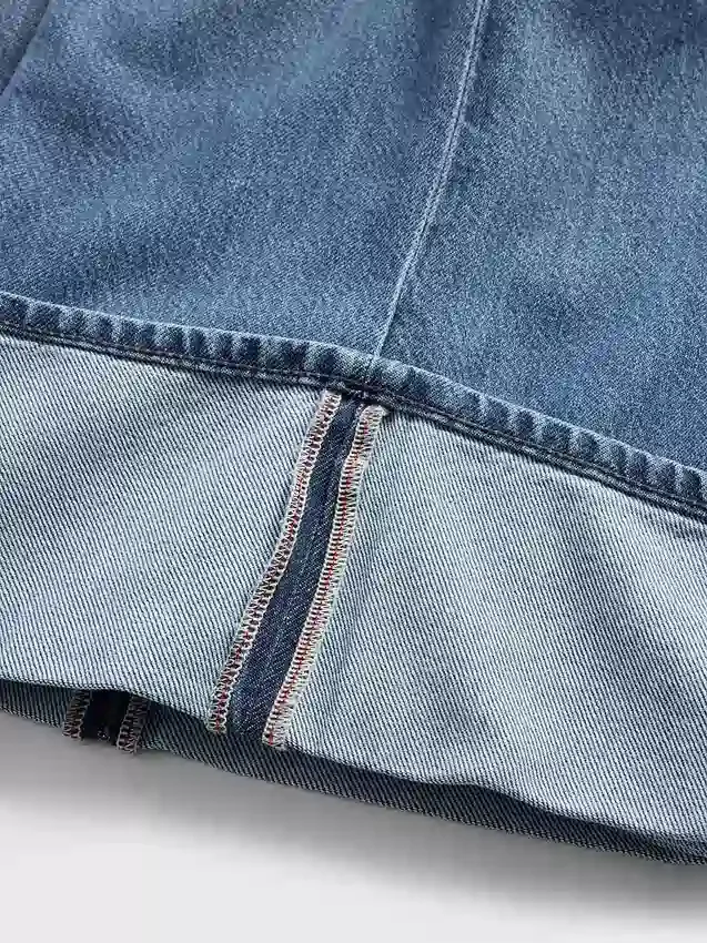 Vaqueros holgados con dobladillo, de talle medio y ultra suaves