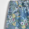Vaqueros holgados con estampado floral para niños