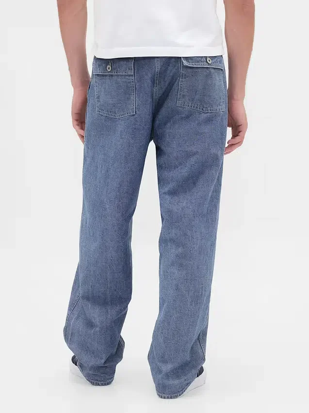 Vaqueros holgados de chambray de peso pesado