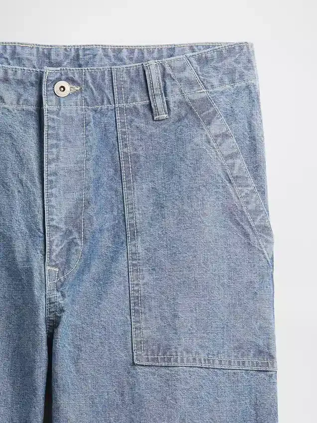 Vaqueros holgados de chambray de peso pesado