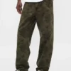 Vaqueros holgados de lona con estampado floral