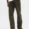 Vaqueros holgados de lona con estampado floral