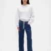 Vaqueros holgados de los 90 con cintura baja y cordón ajustable