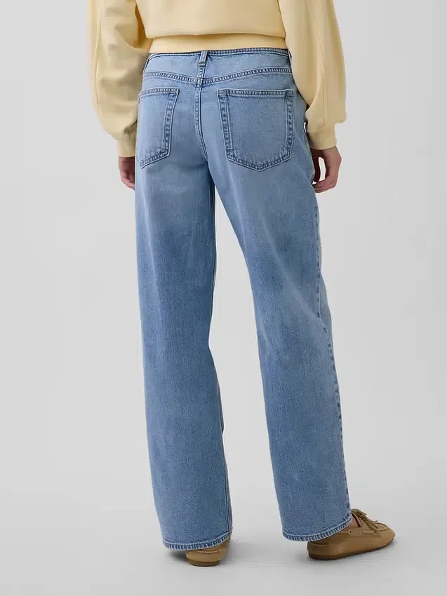 Vaqueros holgados de talle bajo estilo de los 90