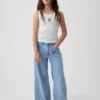 Vaqueros holgados de talle bajo para niños con bordado «I Heart NY»