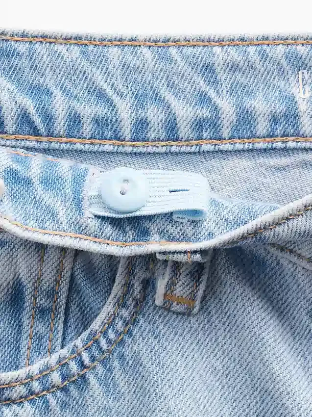 Vaqueros holgados de talle bajo para niños con bordado «I Heart NY»