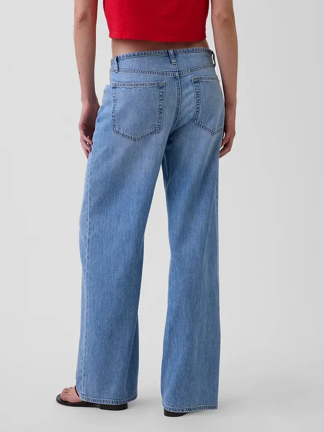 Vaqueros holgados de talle bajo ultrasuaves estilo de los 90
