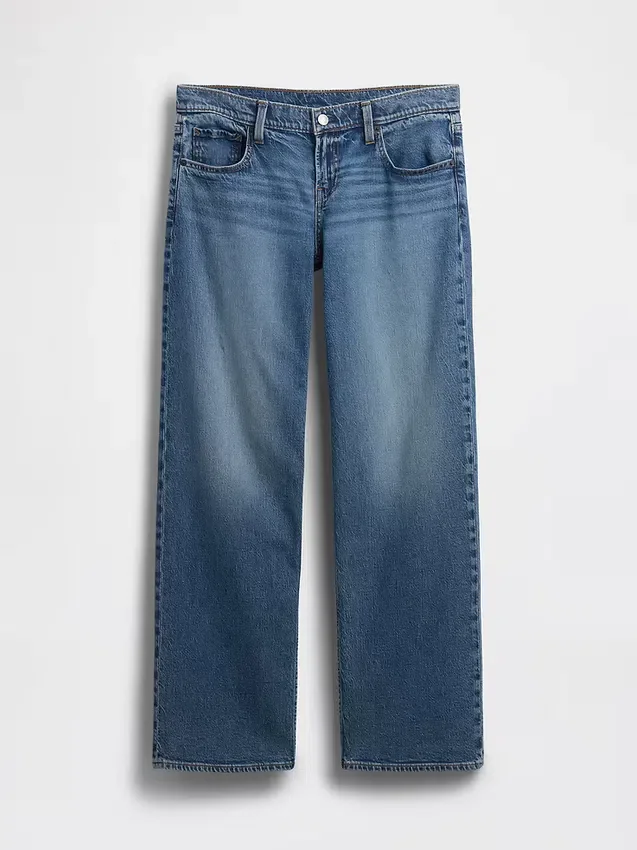 Vaqueros holgados de talle extra bajo estilo de los 90