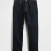 Vaqueros rectos holgados de tela gruesa
