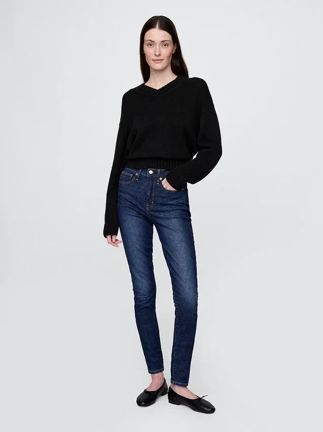 Vaqueros skinny de talle alto