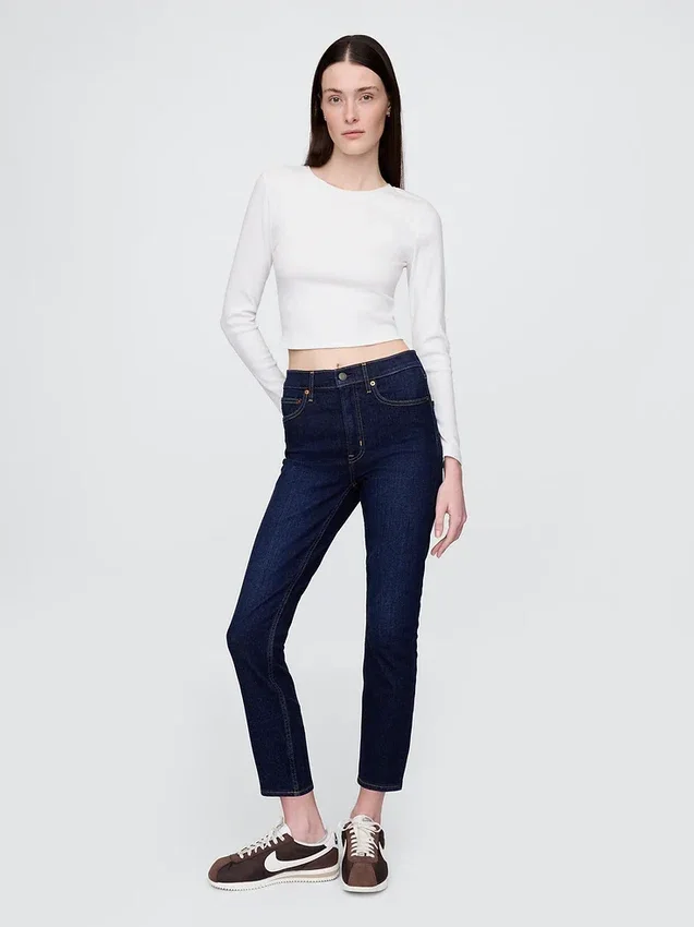 Vaqueros slim vintage de talle alto