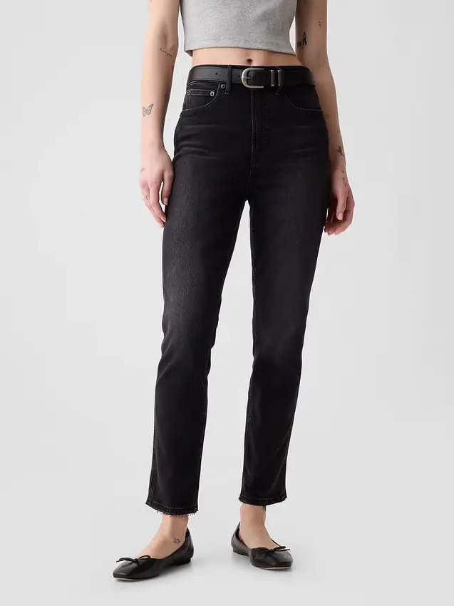 Vaqueros slim vintage de talle alto