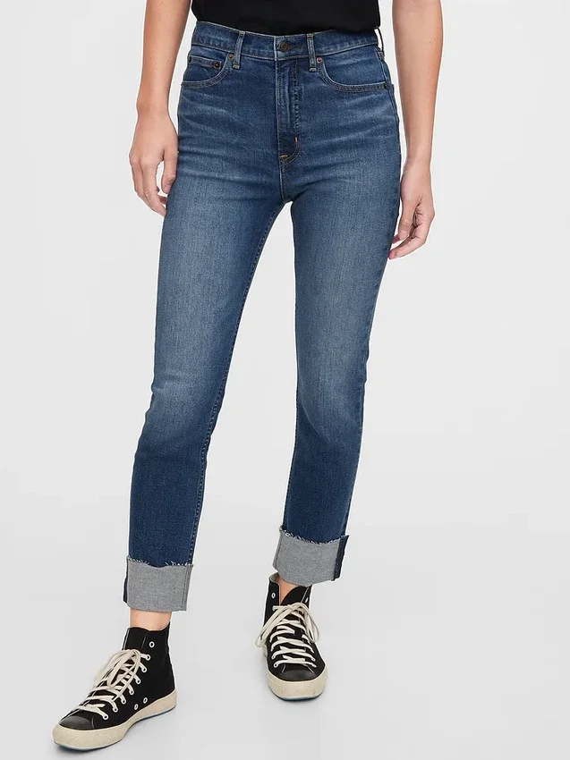 Vaqueros slim vintage de talle alto
