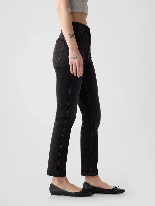Vaqueros slim vintage de talle alto