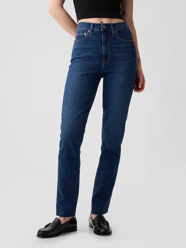 Vaqueros slim vintage de talle alto