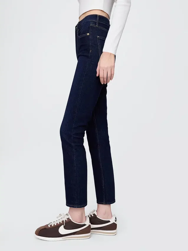 Vaqueros slim vintage de talle alto