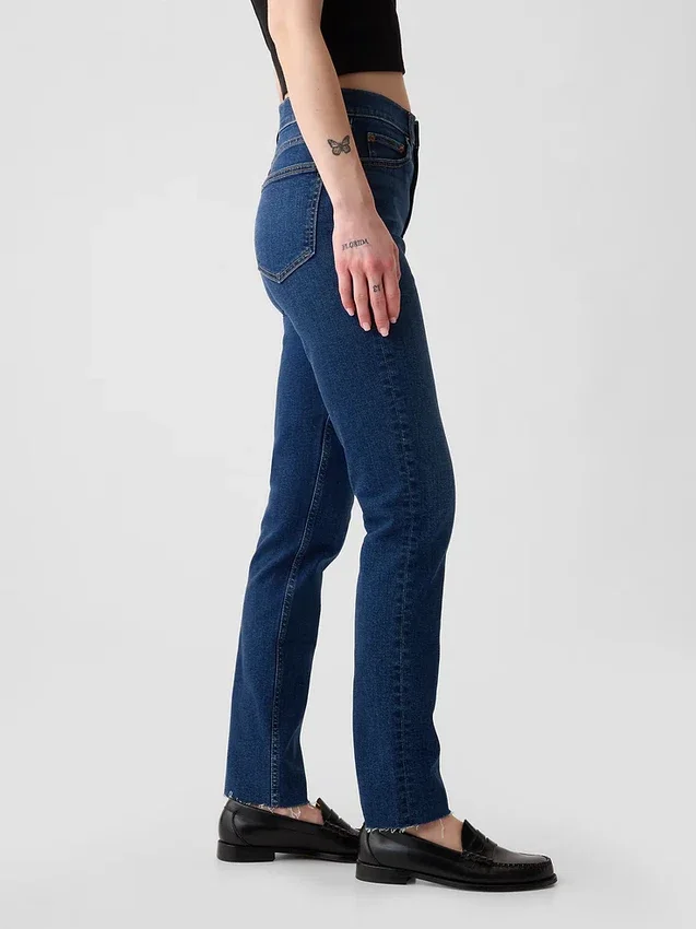 Vaqueros slim vintage de talle alto