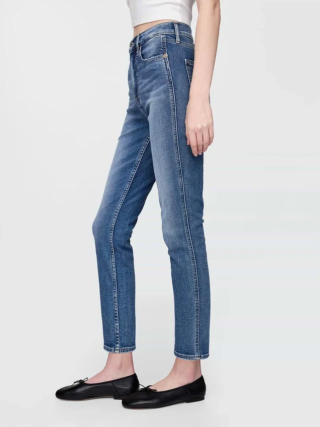 Vaqueros slim vintage de talle alto