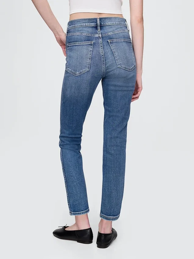 Vaqueros slim vintage de talle alto