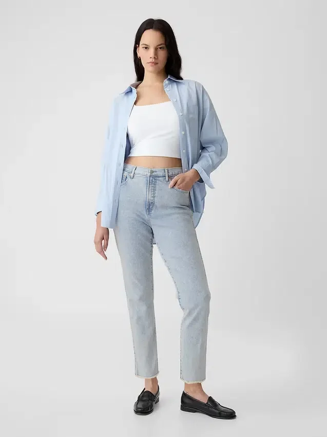 Vaqueros slim vintage de talle alto