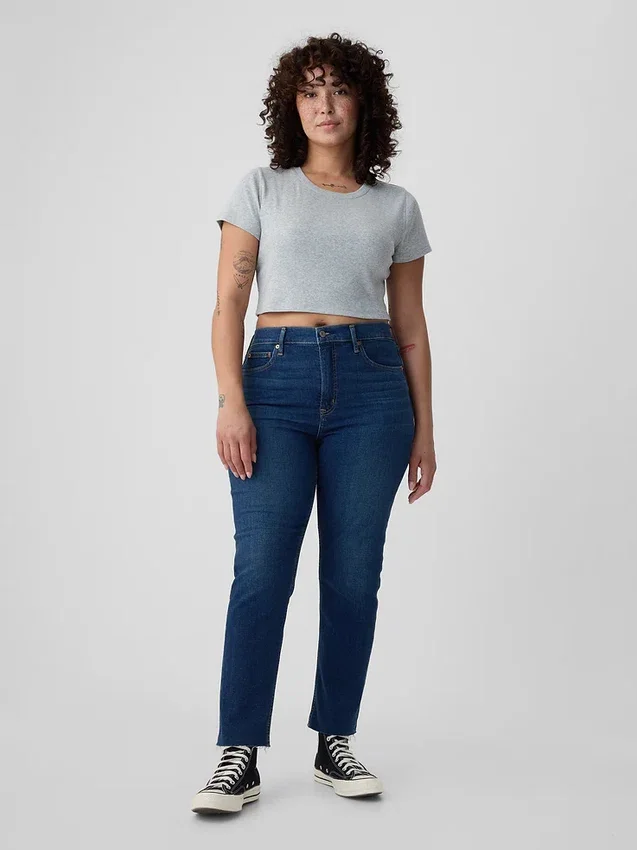 Vaqueros slim vintage de talle alto
