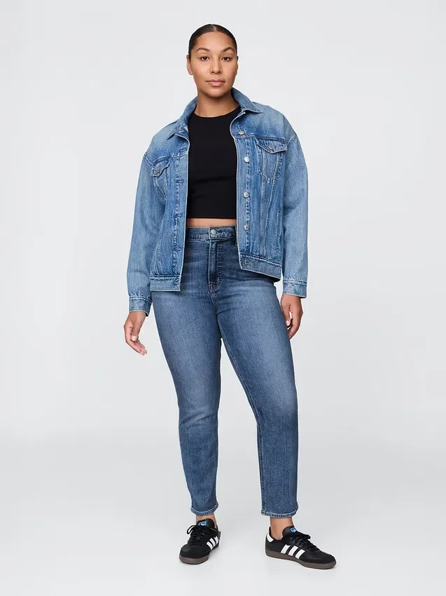 Vaqueros slim vintage de talle alto
