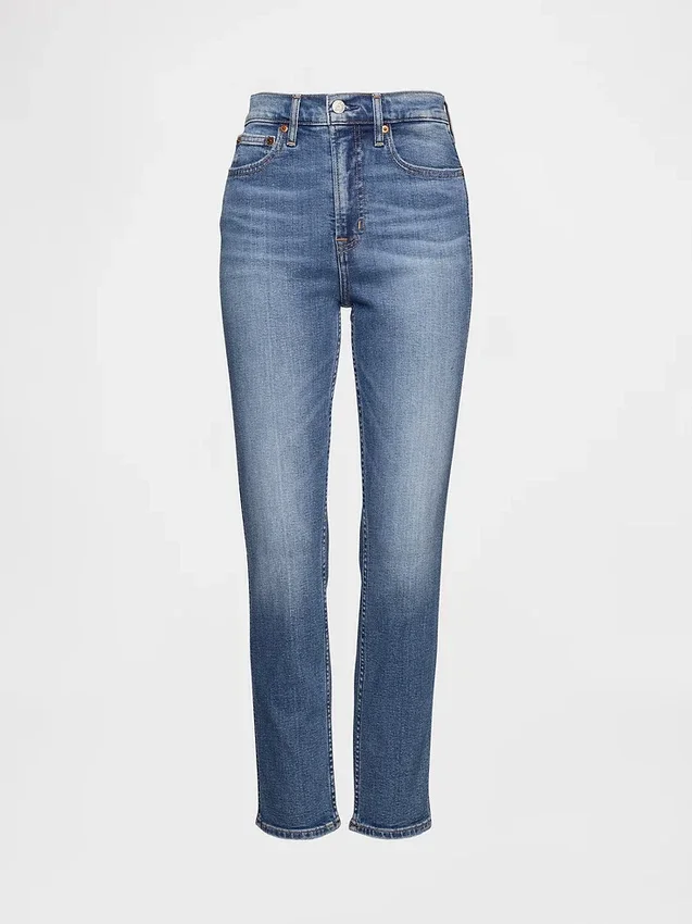 Vaqueros slim vintage de talle alto