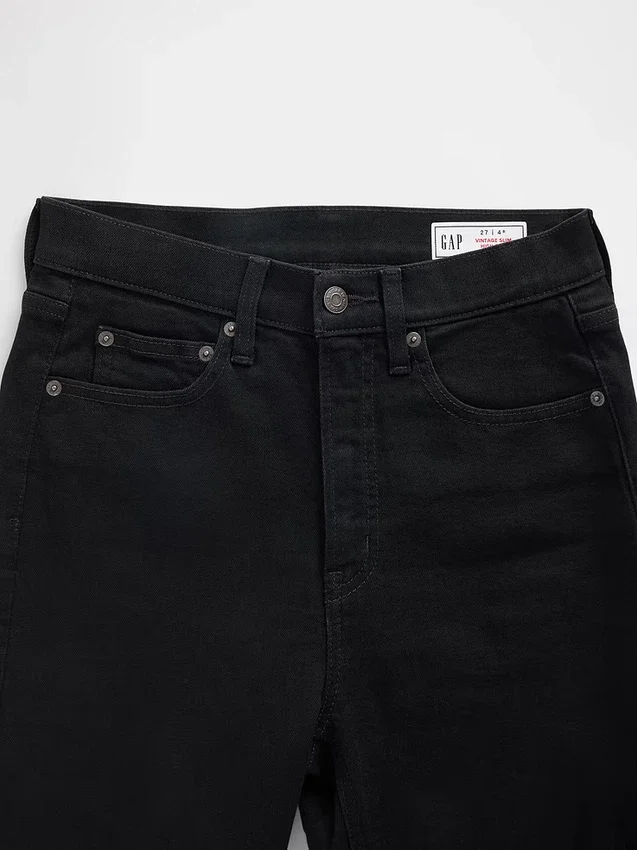 Vaqueros slim vintage de talle alto