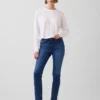 Vaqueros slim vintage de talle medio