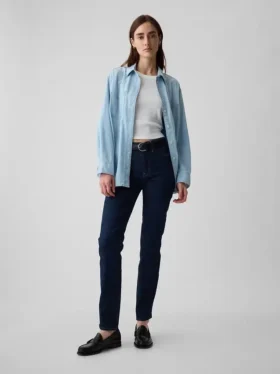 Vaqueros slim vintage de talle medio