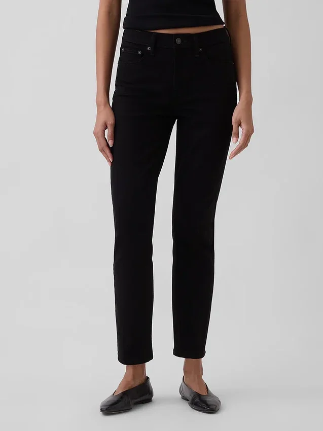 Vaqueros slim vintage de talle medio