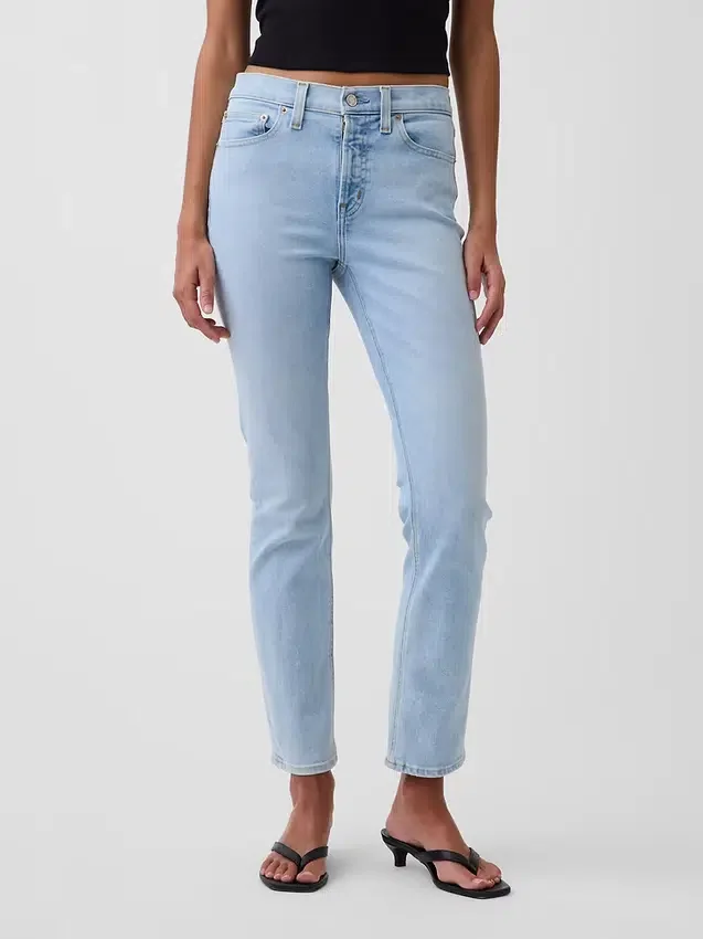 Vaqueros slim vintage de talle medio