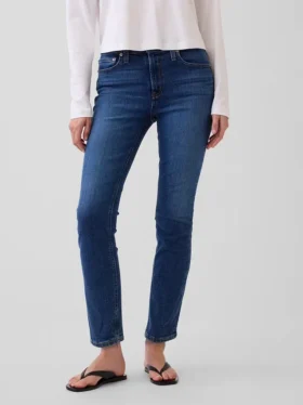 Vaqueros slim vintage de talle medio