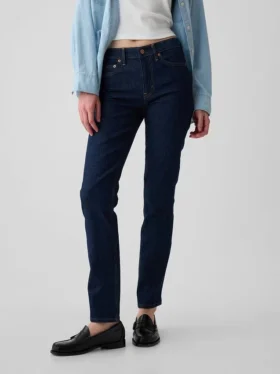 Vaqueros slim vintage de talle medio