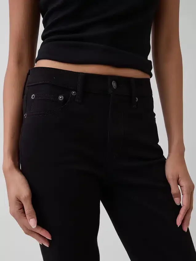 Vaqueros slim vintage de talle medio